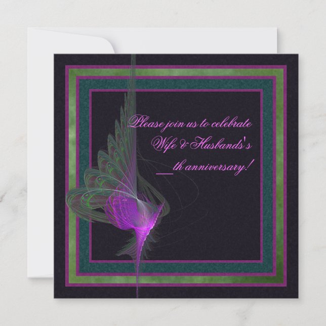 Invitation L'art Abstrait du Dervish violet (Devant)