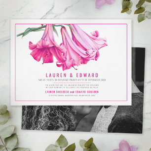 Invitation L'art botanique de lily rose personnalisé pour mar