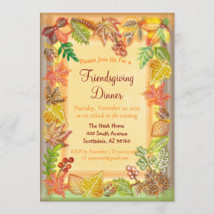 Invitation L'art de la chasse d'automne pour Thanksgiving