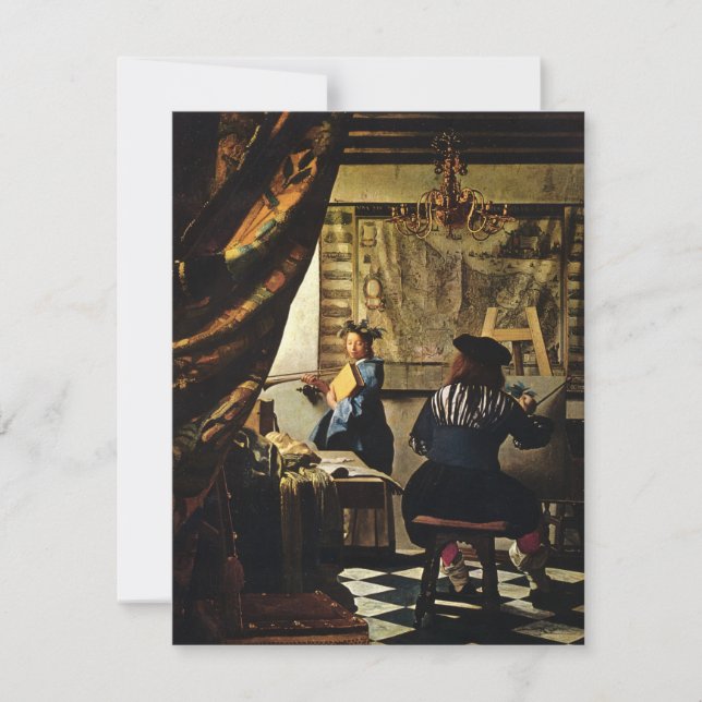 Invitation L'art de la peinture de Johannes Vermeer vers 1668 (Devant)