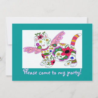 Invitation L'art populaire ukrainien Cat Angel