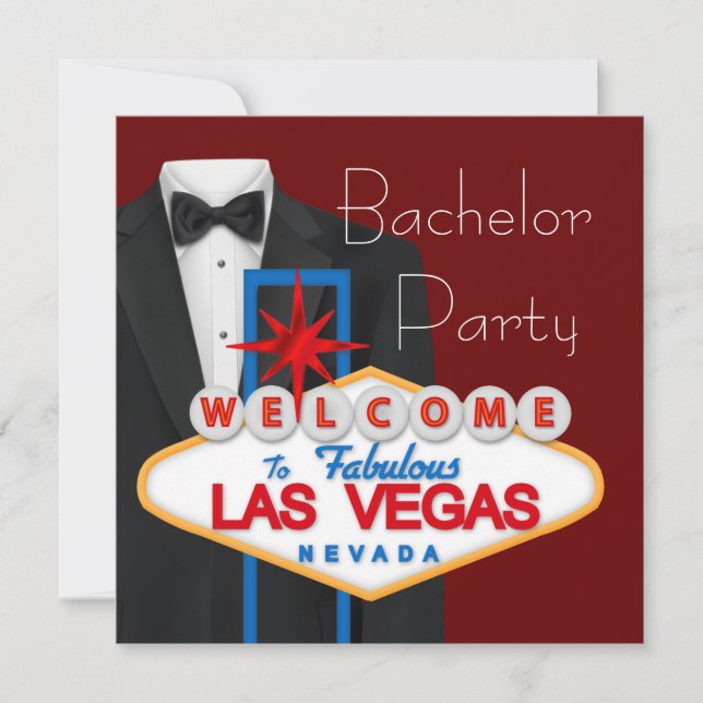 Invitation Las Vegas Bachelor Party (Devant)