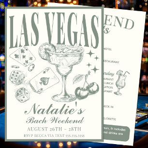 Invitation Las Vegas Bachelorette Party Itinéraire Customisé