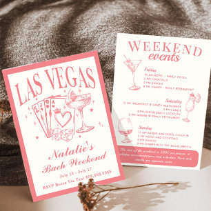 Invitation Las Vegas Bachelorette Social Cocktail Itinéraire