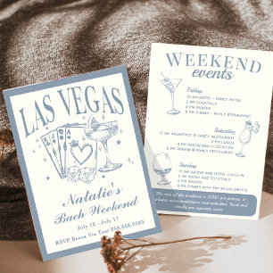 Invitation Las Vegas Bachelorette Social Cocktail Itinéraire