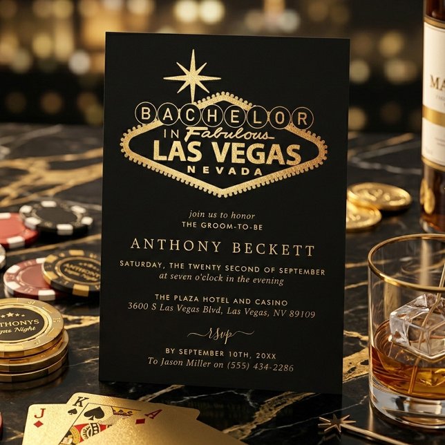 Invitation Las Vegas Casino Bachelor Party (Créateur téléchargé)