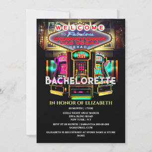Invitation Las Vegas Casino bachelorette filles week-end