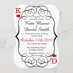 Invitation Las Vegas Casino Modern Chic Photo Wedding Inviter