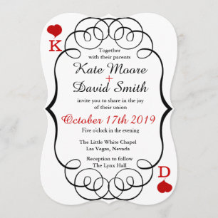 Invitation Las Vegas Casino Modern Chic Photo Wedding Inviter