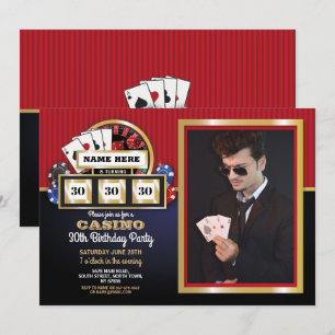 Invitation Las Vegas Casino Night Anniversaire Photo