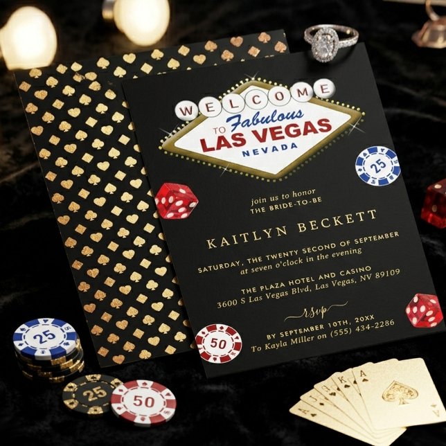 Invitation Las Vegas Casino Night Bachelorette Party (Créateur téléchargé)