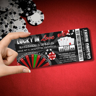 Invitation Las Vegas Casino Poker de nuit après Mariage de fê