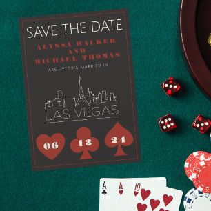 Invitation Las Vegas Casino Skyline Mariage Enregistrer La Da
