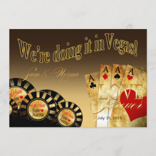 Invitation Las Vegas Deluxe Mariage   sable
