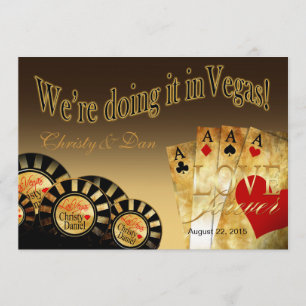 Invitation Las Vegas Deluxe Mariage   sable