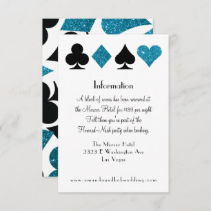 Invitation Las Vegas Destiny Malibu Blue Parties scintillant