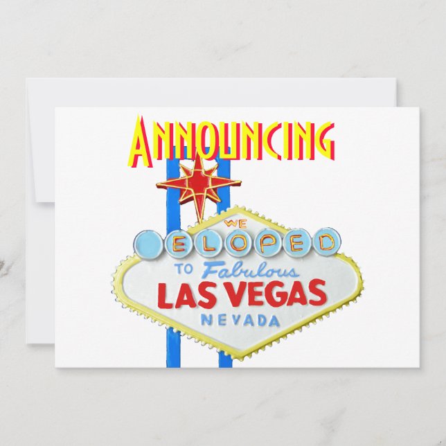 Invitation Las Vegas épousant nous avons attaché le (Devant)