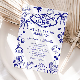 Invitation Las Vegas Fun Doodle Mariage