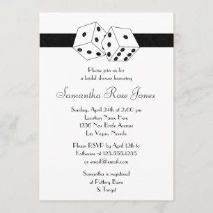 Invitation Las Vegas Mariage Fête des mariées Black Dice Thèm
