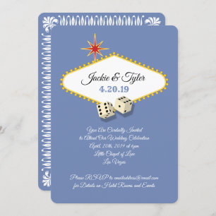 Invitation Las Vegas Marquee Mariage à Hydrangea