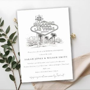 Invitation Las Vegas Nevada Croquis Mariage Anniversaire