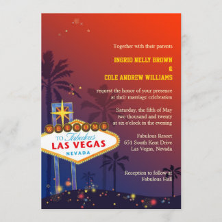 Invitation Las Vegas Nevada Destination Mariage