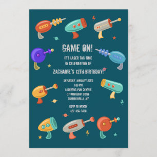 Invitation Laser Guns