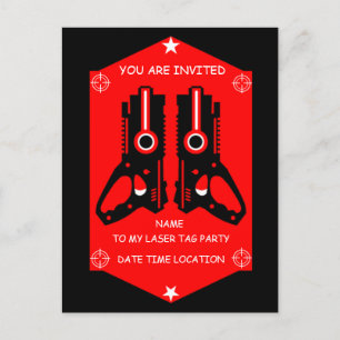 Invitation Laser Tag Party