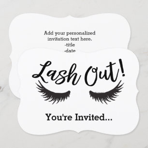 Invitation Lash Out Eyelashes Lash Salon Artiste de maquillag