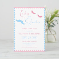 Lashes ou staches rose et bleu Révélation de genre