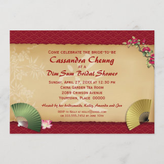 Invitation L'Asiatique évente la Fête de la mariée