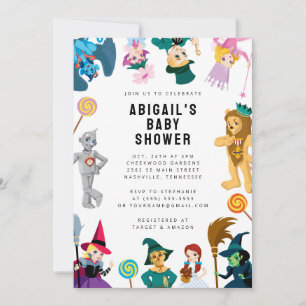 Invitation L'Assistant du Baby shower de caractères Oz