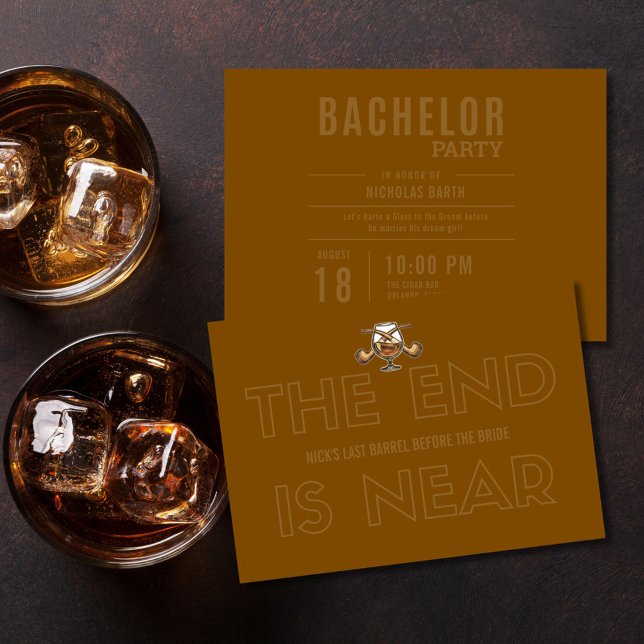 Invitation Last Barrel Before the Bride Bachelor Party (Last Barrel Before the Bride Bachelor Night Invitation)
