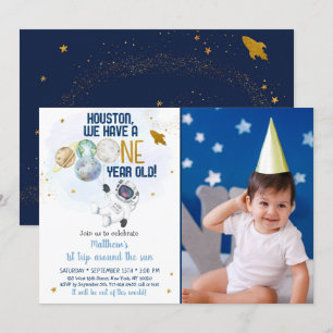 Invitation L'Astronaut Espace Premier Voyage Autour Du Soleil