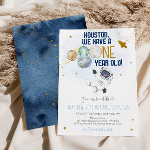 Invitation L'Astronaut Espace Premier Voyage Autour Du Soleil