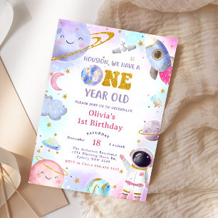 Invitation L'Astronaut Espace Premier Voyage Autour Du Soleil