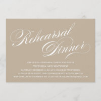 INVITATION LATÉRALE DE DÎNER DE RÉPÉTITION DU