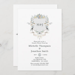 Invitation Laurel Crest Monogram Lakeside Couples Douche