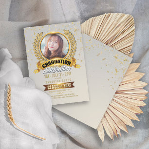 Invitation Laurel Wreath Graduation Photo ID833