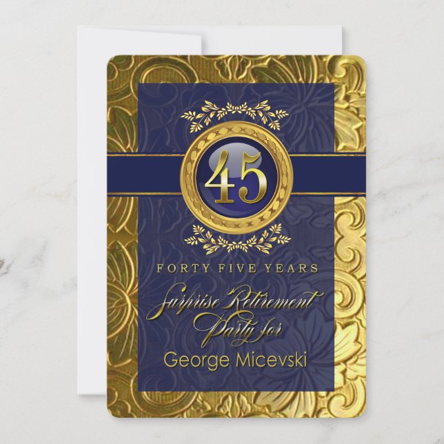 Invitation Lauren4 Elegant Glamor Retraite Embossée Parti (Devant)