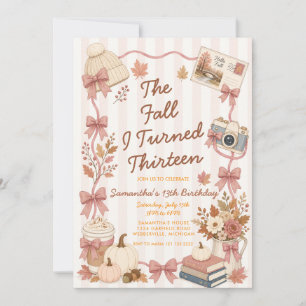 Invitation L'automne de mes treize ans 13e anniversaire