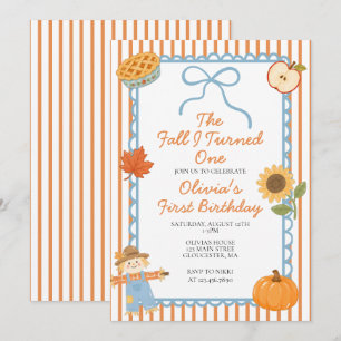 Invitation L'automne de mon premier anniversaire