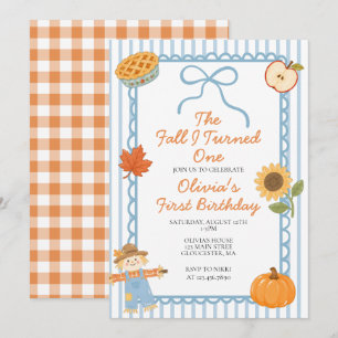 Invitation L'automne de mon premier anniversaire