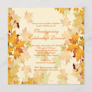 Invitation L'automne élégant d'automne laisse l'invitation de