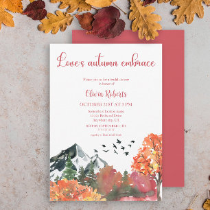 Invitation L'automne embrasser la Fête des mariées de la forê