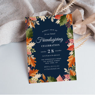 Invitation L'automne moderne laisse la célébration de l'actio