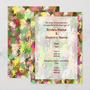 Invitation L'automne quitte l'invitation de mariage Abstrait