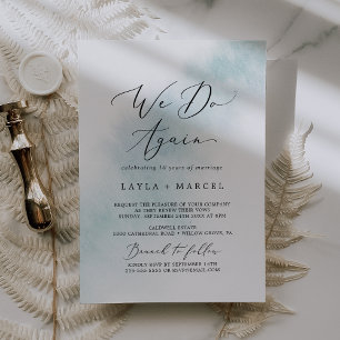 Invitation Lavage à l'aquarelle   Blue We Do Again Brunch