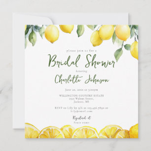 Invitation Lavage Moderne Citron Citron Bridal Shower