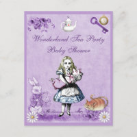 Lavande Alice dans le baby shower de thé du pays